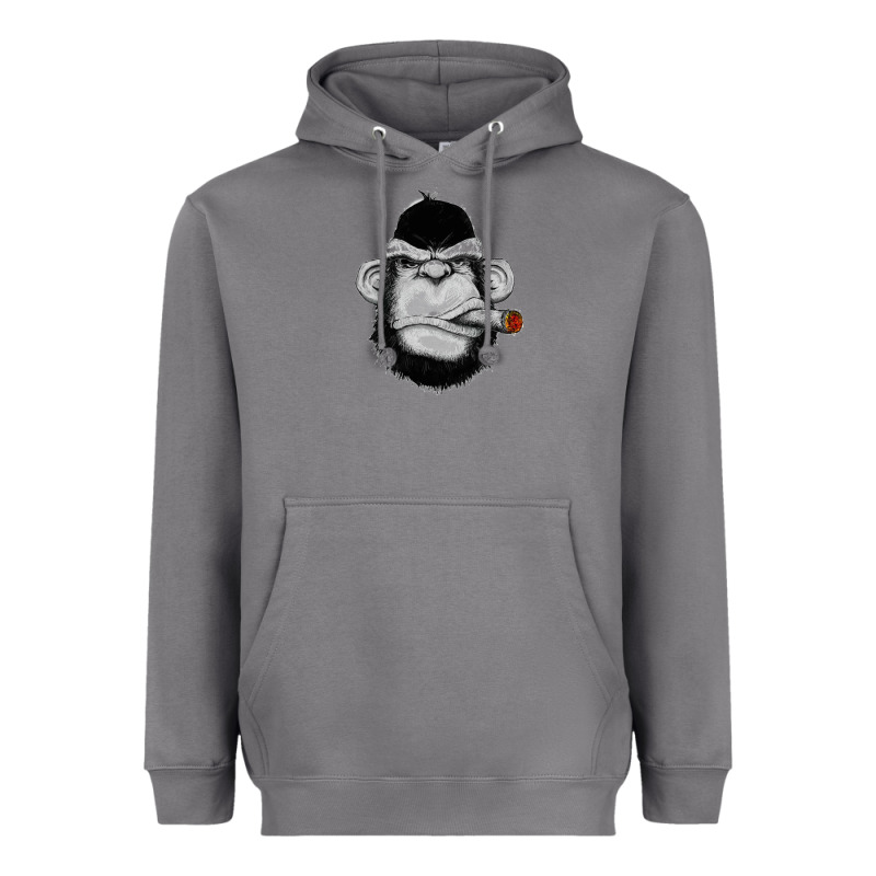 Monkey Smoking Heavyweight Hoodie by artisFamous | Teevron