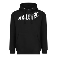 Black Snowboarding Evolution | Snowboard Mountain Winter Heavyweight Hoodie - artisFamous