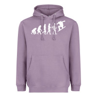 Lavender Snowboarding Evolution | Snowboard Mountain Winter Heavyweight Hoodie - artisFamous