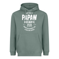 Sage Mens They Call Me Papaw Because Partner In Crime - Dad & Grandpa Birth Heavyweight Hoodie - artisFamous