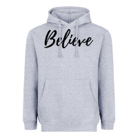 Heather Grey believe Heavyweight Hoodie - artisFamous