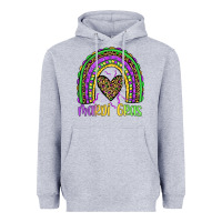 Heather Grey mardi gras rainbow Heavyweight Hoodie - JahusDesignShop