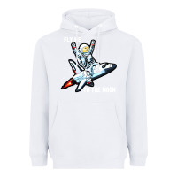 White dogecoin hodl to the moon Heavyweight Hoodie - artisFamous