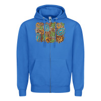 True Royal horseshoe leopard gemstone cactus background Zipper Hoodie - AdoDesignShop