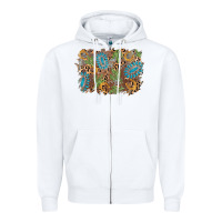White horseshoe leopard gemstone cactus background Zipper Hoodie - AdoDesignShop