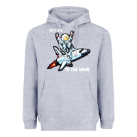 Heather Grey dogecoin hodl to the moon Heavyweight Hoodie - artisFamous