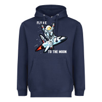 Navy dogecoin hodl to the moon Heavyweight Hoodie - artisFamous