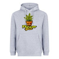Heather Grey flower pot funny weed Heavyweight Hoodie - artisFamous