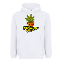 White flower pot funny weed Heavyweight Hoodie - artisFamous
