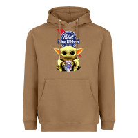Toasted Coconut Baby Yoda Hugs Pabst Blue Ribbon Beer Heavyweight Hoodie - artisFamous