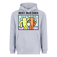 Heather Grey best buddies Heavyweight Hoodie - artisFamous