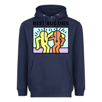 Navy best buddies Heavyweight Hoodie - artisFamous