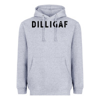Heather Grey dilligaf do i look like  sarcastic humor Heavyweight Hoodie - artisFamous