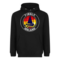 Black dingle ireland vintage sailboat 70s retro sunset Heavyweight Hoodie - artisFamous