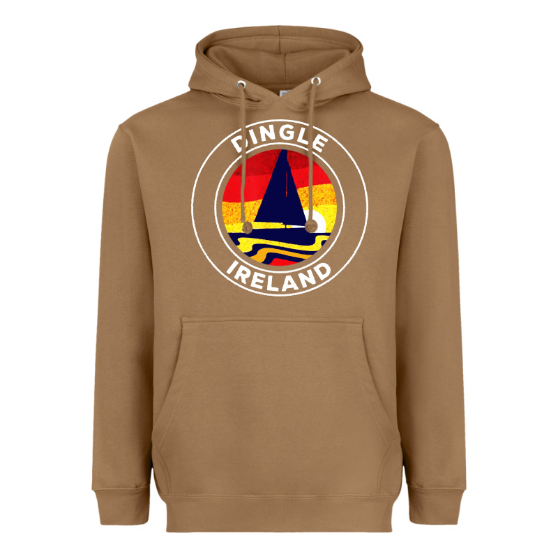 Dingle Ireland Vintage Sailboat 70s Retro Sunset Heavyweight Hoodie by artisFamous | Teevron