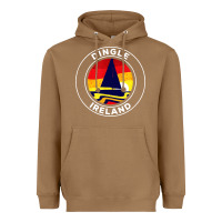 Toasted Coconut dingle ireland vintage sailboat 70s retro sunset Heavyweight Hoodie - artisFamous