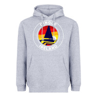 Heather Grey dingle ireland vintage sailboat 70s retro sunset Heavyweight Hoodie - artisFamous