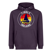 Plum dingle ireland vintage sailboat 70s retro sunset Heavyweight Hoodie - artisFamous