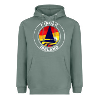 Sage dingle ireland vintage sailboat 70s retro sunset Heavyweight Hoodie - artisFamous