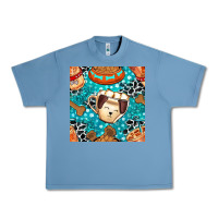 Pebble Blue dog coffee cups and food container with cowhide seamless pattern bbs Urban Heavy Tee - BundleAndBundleShop