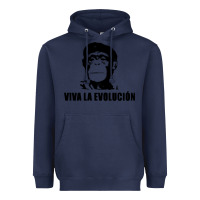 Navy viva la evolucion Heavyweight Hoodie - artisFamous