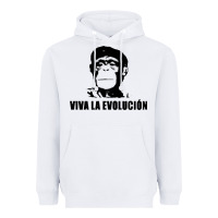 White viva la evolucion Heavyweight Hoodie - artisFamous