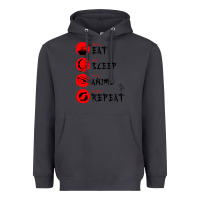 Smoke eat sleep anime repeat japanese Heavyweight Hoodie - artisFamous