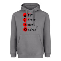Eat Sleep Anime Repeat Japanese Heavyweight Hoodie | Teevron