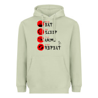 Matcha eat sleep anime repeat japanese Heavyweight Hoodie - artisFamous