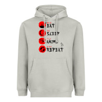 Moon Dust eat sleep anime repeat japanese Heavyweight Hoodie - artisFamous