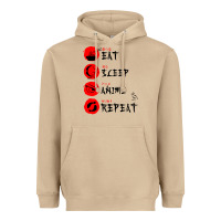 Mushroom eat sleep anime repeat japanese Heavyweight Hoodie - artisFamous