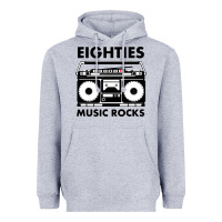 Heather Grey eighties music rocks Heavyweight Hoodie - artisFamous