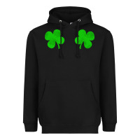 Black four leaf clover Heavyweight Hoodie - artisFamous