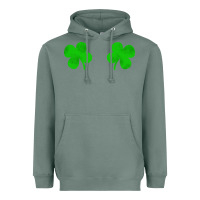 Sage four leaf clover Heavyweight Hoodie - artisFamous
