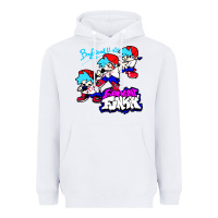White friday night funkin boyfriend Heavyweight Hoodie - artisFamous
