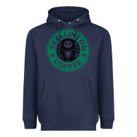 Navy skeleton coffee halloween Heavyweight Hoodie - artisFamous