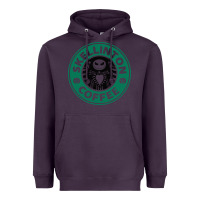 Plum skeleton coffee halloween Heavyweight Hoodie - artisFamous