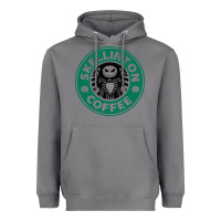 Storm skeleton coffee halloween Heavyweight Hoodie - artisFamous