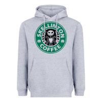 Heather Grey skeleton coffee halloween Heavyweight Hoodie - artisFamous