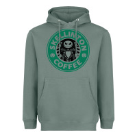 Sage skeleton coffee halloween Heavyweight Hoodie - artisFamous
