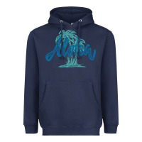 Navy hawaii aloha art Heavyweight Hoodie - artisFamous
