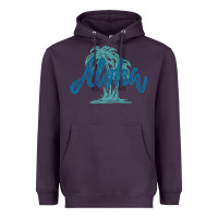 Plum hawaii aloha art Heavyweight Hoodie - artisFamous