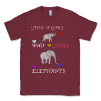 Burgundy Just A Girl Who Loves Elephants Classic Tee - Bettercallsaul