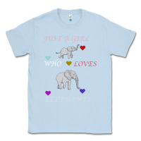 Dusty Blue Just A Girl Who Loves Elephants Classic Tee - Bettercallsaul
