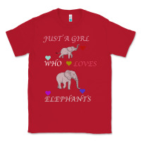 Red Just A Girl Who Loves Elephants Classic Tee - Bettercallsaul