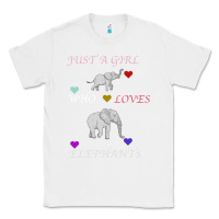 White Just A Girl Who Loves Elephants Classic Tee - Bettercallsaul