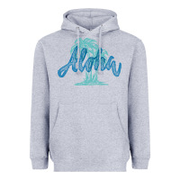 Heather Grey hawaii aloha art Heavyweight Hoodie - artisFamous