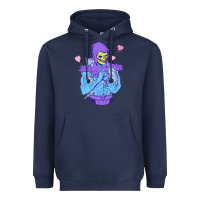 Navy skeletor's cat Heavyweight Hoodie - artisFamous