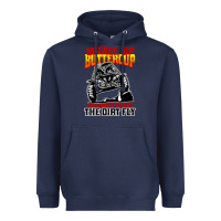 Navy funny mudding Heavyweight Hoodie - artisFamous