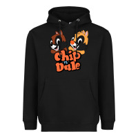 Black chip n dale Heavyweight Hoodie - artisFamous